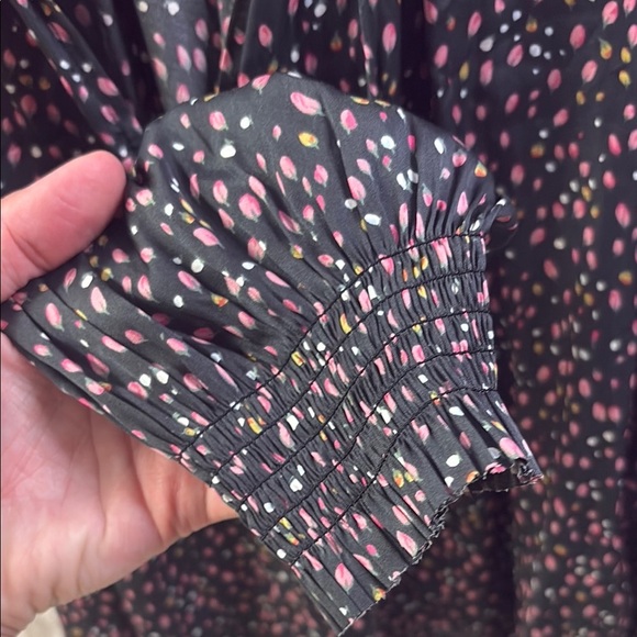 Ulla Johnson Gray Pleated Mandarin Collar Blouse - Picture 12 of 14